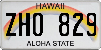 HI license plate ZHO829