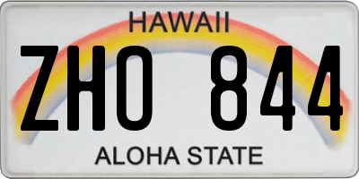 HI license plate ZHO844