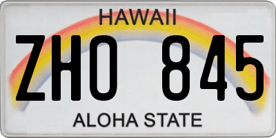 HI license plate ZHO845