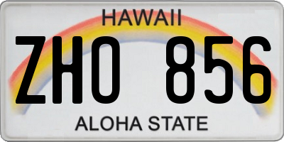 HI license plate ZHO856