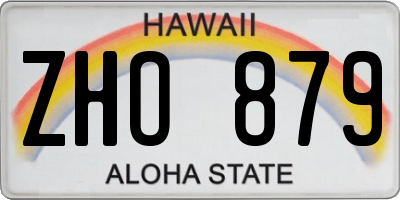 HI license plate ZHO879