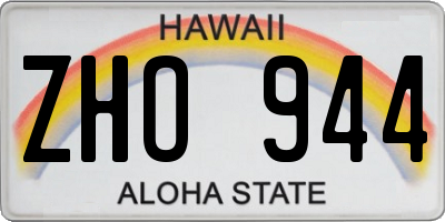 HI license plate ZHO944
