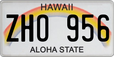 HI license plate ZHO956