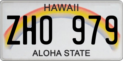 HI license plate ZHO979
