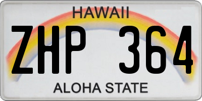 HI license plate ZHP364