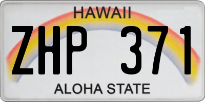 HI license plate ZHP371