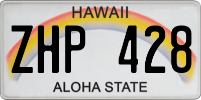 HI license plate ZHP428