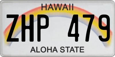 HI license plate ZHP479