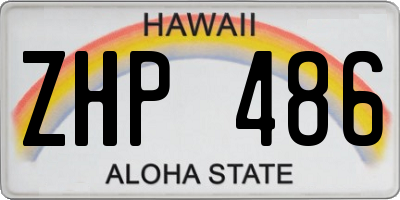 HI license plate ZHP486