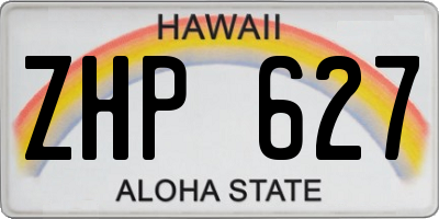 HI license plate ZHP627