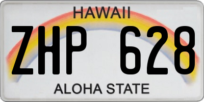 HI license plate ZHP628