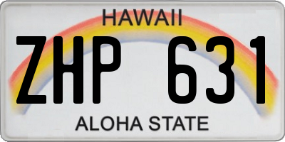 HI license plate ZHP631