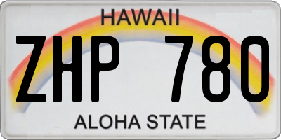 HI license plate ZHP780