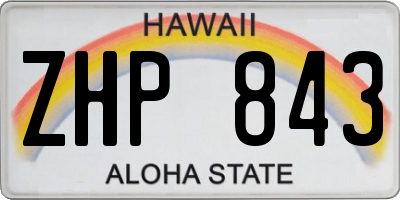 HI license plate ZHP843