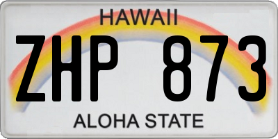 HI license plate ZHP873