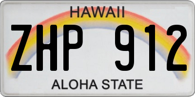 HI license plate ZHP912