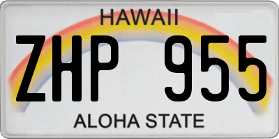 HI license plate ZHP955