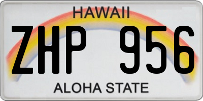 HI license plate ZHP956