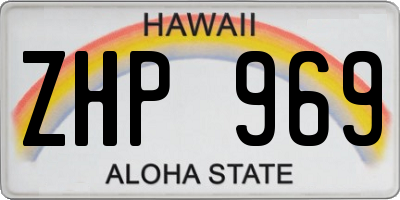 HI license plate ZHP969