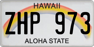 HI license plate ZHP973