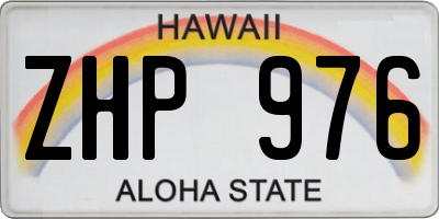 HI license plate ZHP976