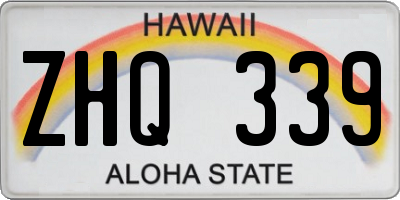 HI license plate ZHQ339