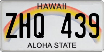 HI license plate ZHQ439