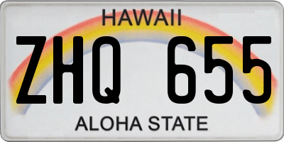 HI license plate ZHQ655