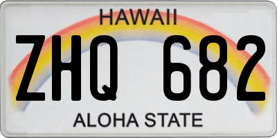 HI license plate ZHQ682