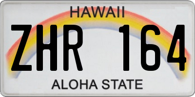 HI license plate ZHR164