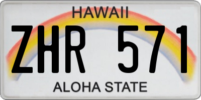 HI license plate ZHR571