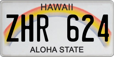 HI license plate ZHR624