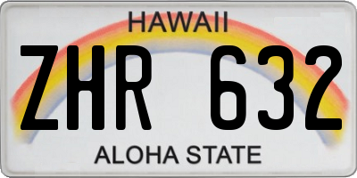 HI license plate ZHR632