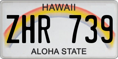 HI license plate ZHR739