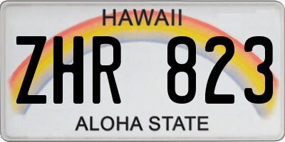 HI license plate ZHR823