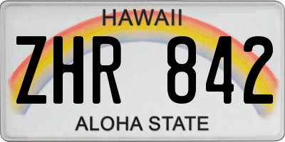 HI license plate ZHR842