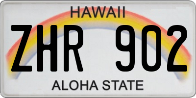 HI license plate ZHR902