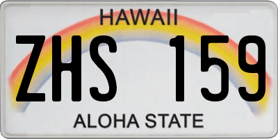 HI license plate ZHS159
