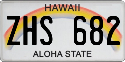 HI license plate ZHS682
