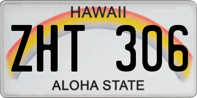 HI license plate ZHT306