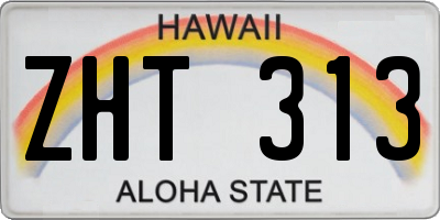 HI license plate ZHT313