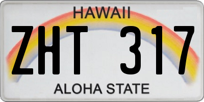 HI license plate ZHT317