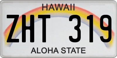 HI license plate ZHT319