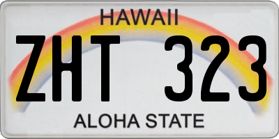 HI license plate ZHT323