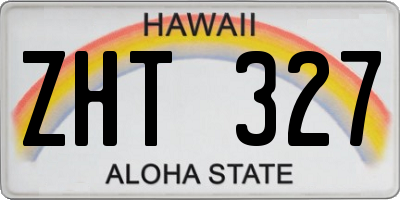 HI license plate ZHT327