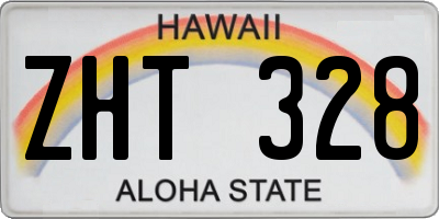 HI license plate ZHT328
