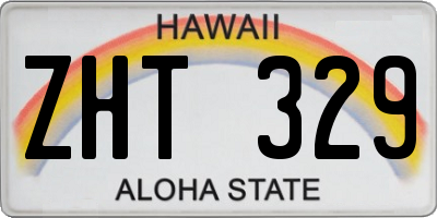 HI license plate ZHT329