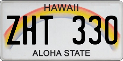 HI license plate ZHT330