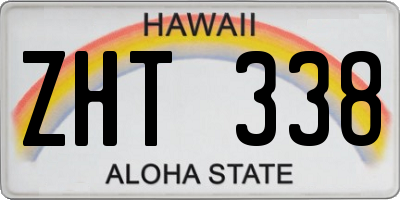 HI license plate ZHT338