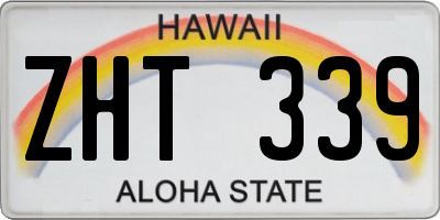 HI license plate ZHT339